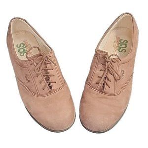 SAS Tripad Comfort Womens Oxford  Shoes Brown Round Toe LaceUp Soft Brown Sz 9N